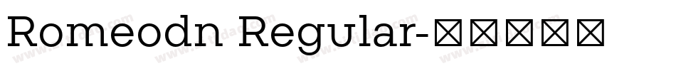 Romeodn Regular字体转换